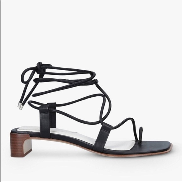NWT rag & bone Cindy Tie Open Toe Wrap Sandals in Black Size 9/39 - Picture 4 of 16